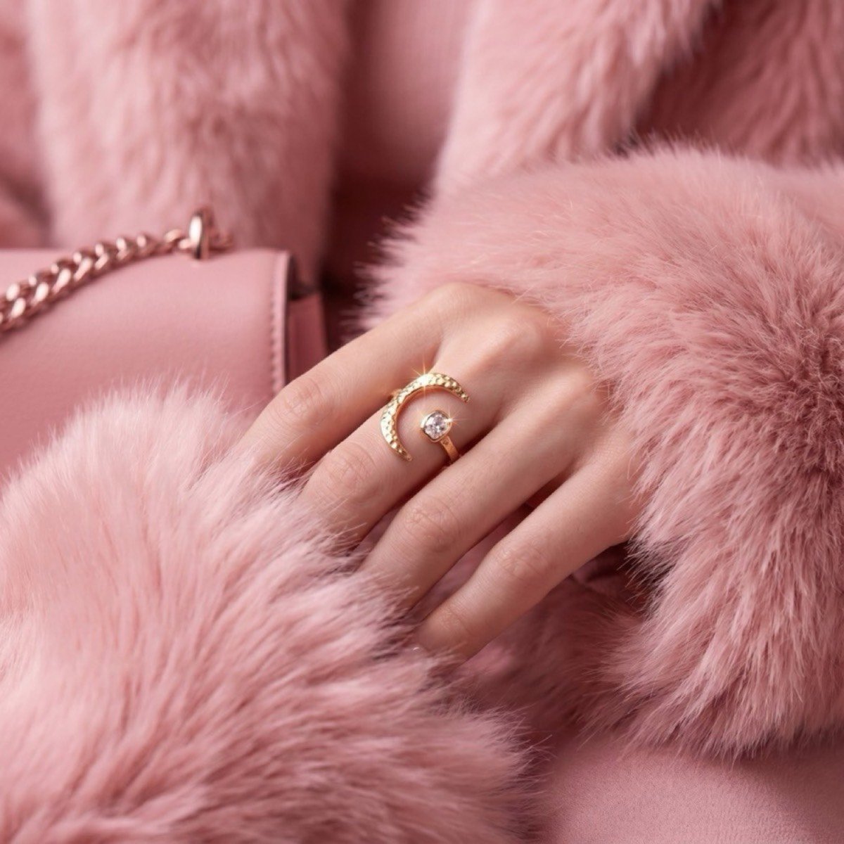 Luxury gold necklace detailed campaign layout